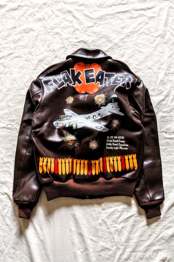 旧リアルマッコイズ1993年製A-2「FLAK EATER」の後ろ面