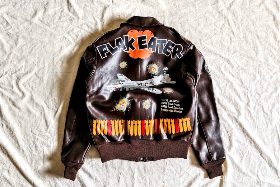 旧リアルマッコイズ1993年製A-2「FLAK EATER」の後ろ面