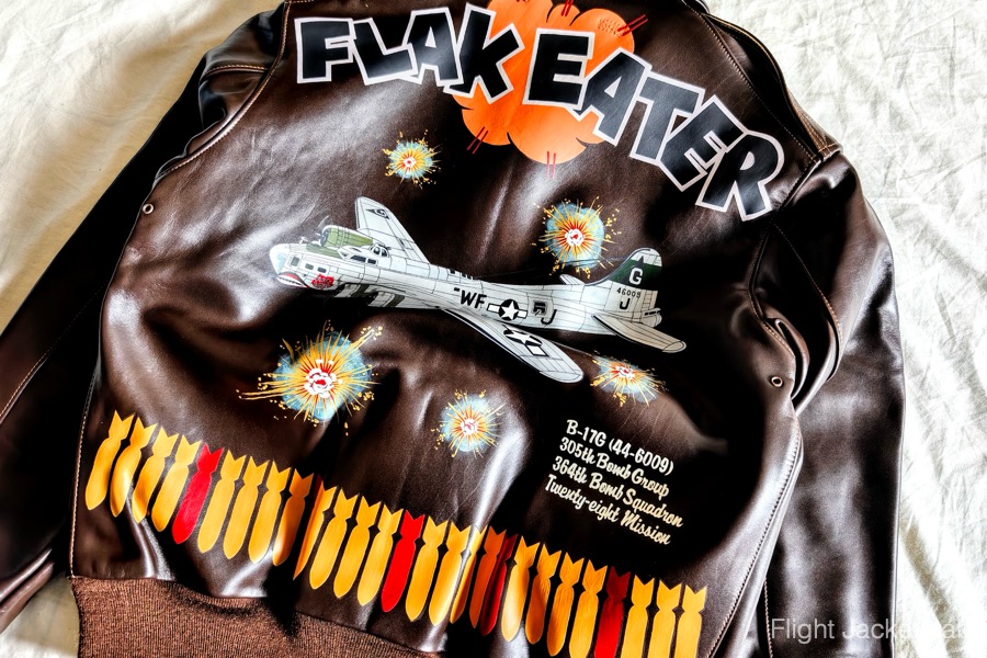 旧リアルマッコイズ1993年製A-2「FLAK EATER」のバックペイント