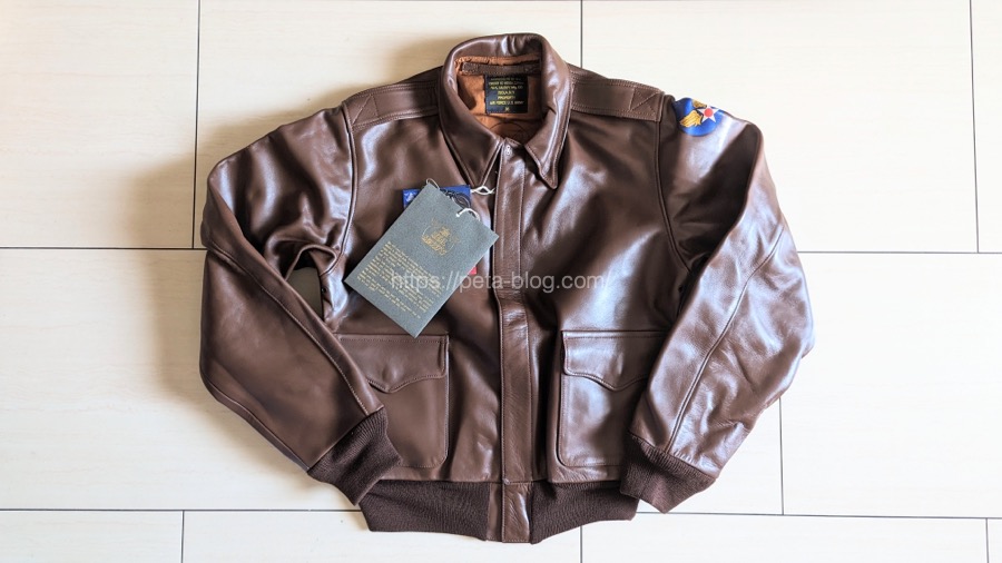 The REAL McCOY'S】1991s A-2 Flight Jacket Russet Brown 台襟無し 旧