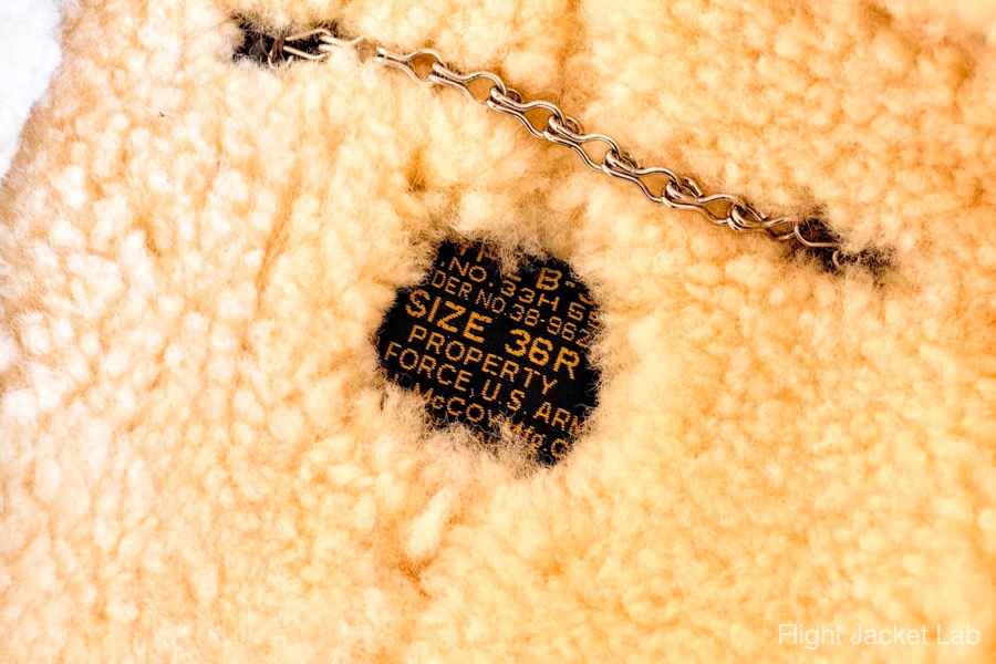 旧リアルマッコイズ1991年製B-3のラベル