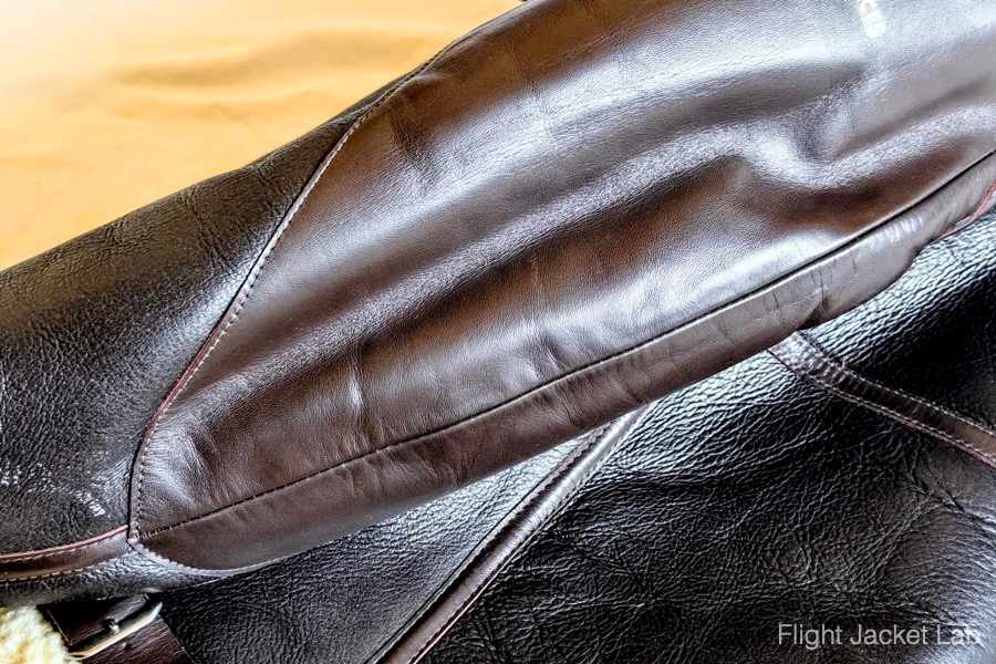 旧リアルマッコイズ1991年製B-3の腕の補強用レザー