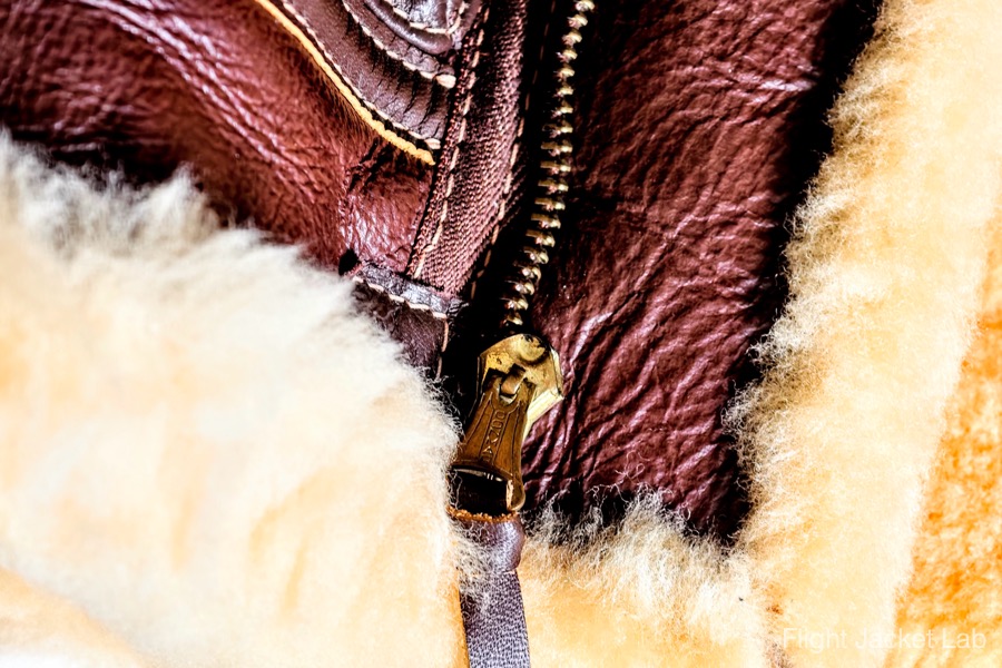 旧リアルマッコイズ1995年製H.L.B Corp実名復刻B-3のジッパー