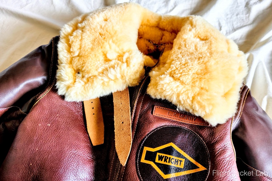 旧リアルマッコイズ1995年製H.L.B Corp実名復刻B-3のムートン襟