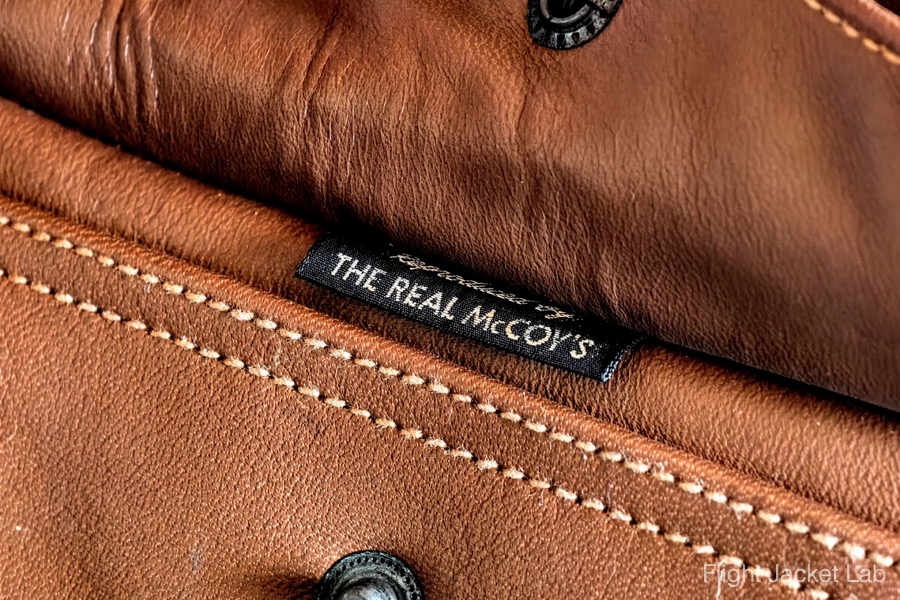 旧リアルマッコイズ1994年製A-2(J.A. DUBOW実名復刻)のポケット内のタグ