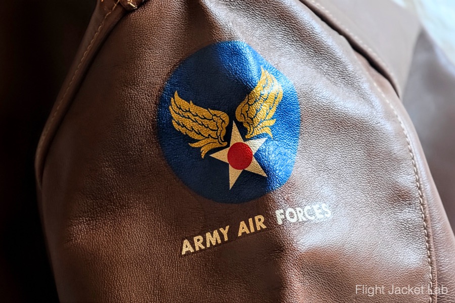 旧リアルマッコイズ1994年製A-2(J.A. DUBOW実名復刻)のエアフォースマーク