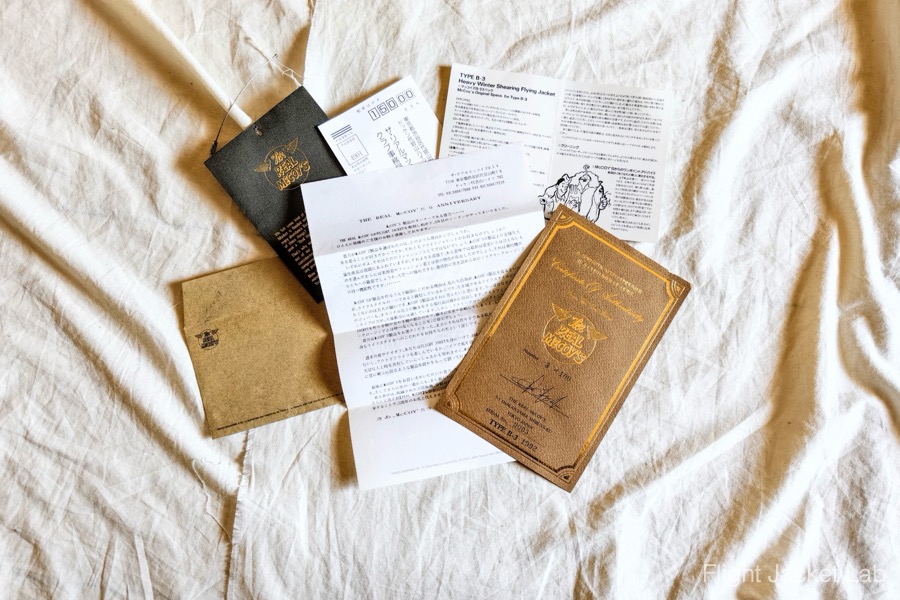 旧リアルマッコイズ1992年製B-3の付属品